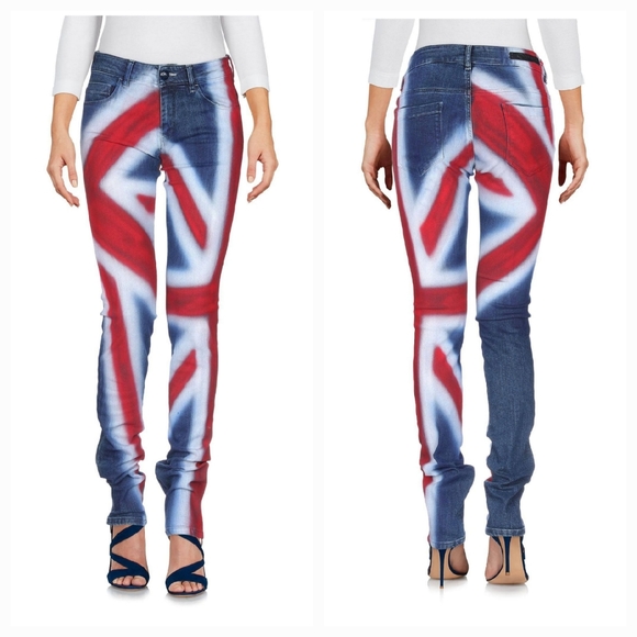NWT - MOSCHINO - Union Jack Jeans - Picture 2 of 11